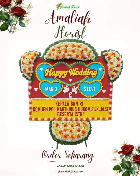Papan Bunga Pernikahan Surodikraman